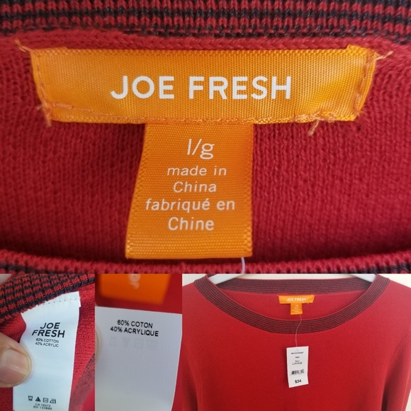 Red dress Joe's Fresh Sweater Red with Scoop Neck - Picture 8 of 11